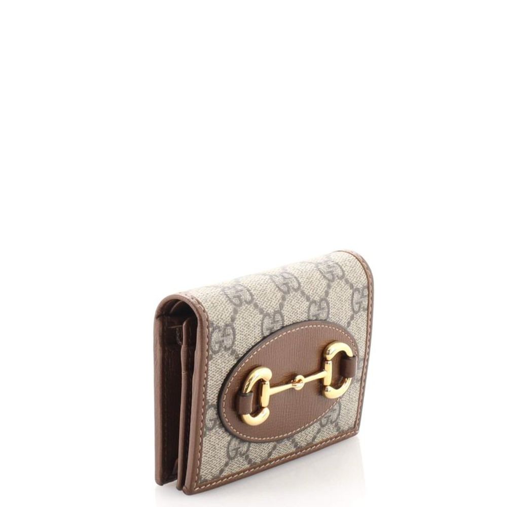 Gucci Horsebit 1955 Flap Card Case GG Coated Canvas Brown - Picture 3 of 8